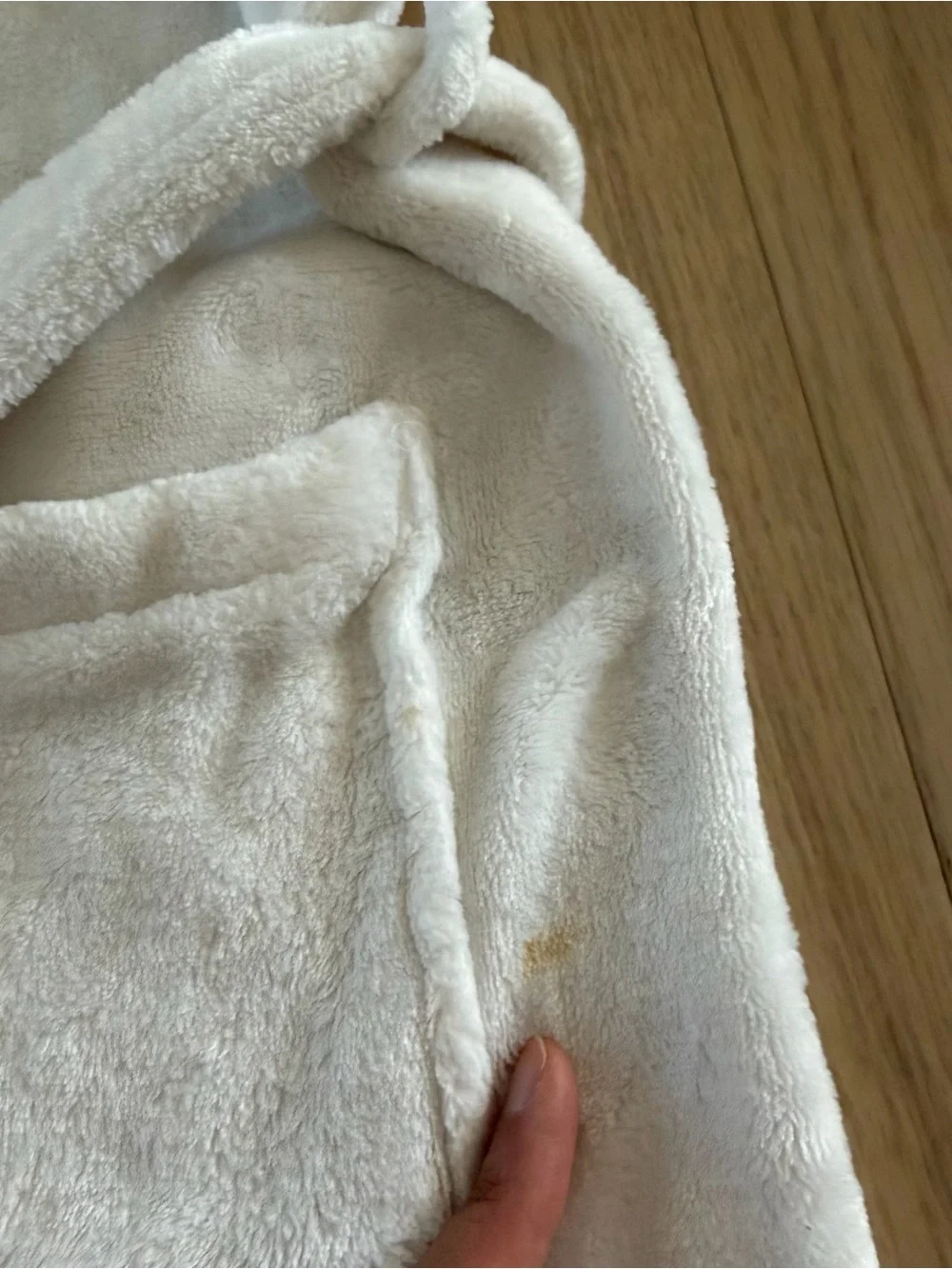 Pottery Barn Kids White Polar Bear Critter Hooded Plush Fleece Robe Large Size 8